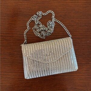Glamorous Silver Rhinestone Clutch